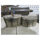 TWO VINTAGE KNOXVILLE BANK CAST METAL COIN BANKS