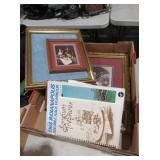 FRAMED ART PRINTS AND VINTAGE BOOKS LOT