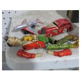 VINTAGE TIN TOY COLLECTION: AIRPLANE, TAXI,