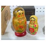 SET OF TRADITIONAL HAND-PAINTED MATRYOSHKA DOLLS