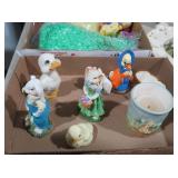 EASTER BUNNY AND DUCK FIGURINE COLLECTION