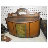 VINTAGE WOODEN WALL HANGING MAIL HOLDER