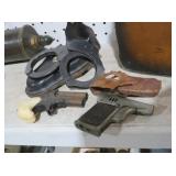 COL. OF VINTAGE HANDCUFFS, CAP GUN, AND LIGHTER