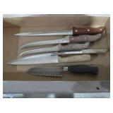 SET OF 6 ASSORTED KITCHEN CUTLERY KNIVES