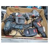 ASSORTED POWER DRILLS AND BATTERIES LOT