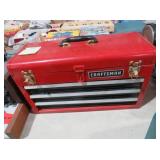 CRAFTSMAN RED METAL 3-DRAWER PORTABLE TOOL CHEST