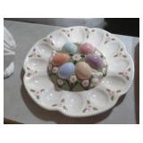 CERAMIC EASTER EGG SERVING TRAY