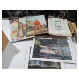 COLLECTION OF PUZZLES, PRINTS, AND BOOKS