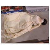 EARLY PORCELAIN BRIDE DOLL IN SATIN GOWN