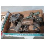 VINTAGE METAL HARDWARE AND TOOLS ASSORTMENT