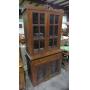 ANTIQUE WALNUT 4 DOOR, 1 DRAWER CUPBOARD
