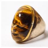 10kt GOLD TIGER EYE RING