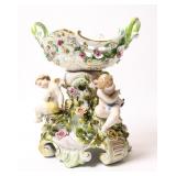 GERMAN PORCELAIN CENTERPIECE BOWL ON STAND