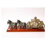 BRASS FIGURAL CLOCK