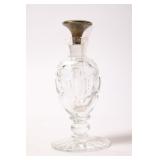 STERLING AND CUT CRYSTAL PERFUME BOTTLE