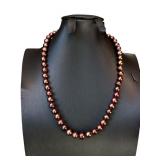 10K CHOCOLATE BROWN PEARL NECKLACE