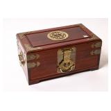 CHINESE HARDWOOD JEWELRY BOX
