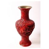 CHINESE CINNABAR VASE