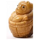 JAPANESE 'NUT CARVED' NETSUKE TYPE