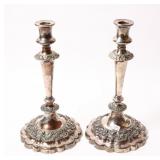 SHEFFIELD PLATE CANDLESTICKS