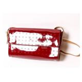 ARCADIA RED PATENT LEATHER HANDBAG