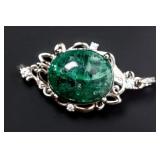 STERLING & EMERALD PENDANT