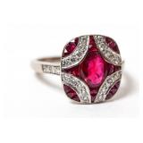 KWIAT 18kt GOLD RUBY & DIAMOND RING