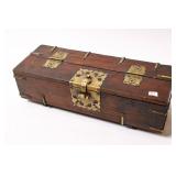 CHINESE WOODEN SCROLL BOX