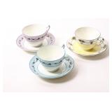 ART DECO CROWN STAFFORDSHIRE TEACUPS