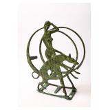 ART DECO BRONZE MAGAZINE RACK