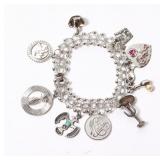 STERLING SILVER CHARM BRACELET