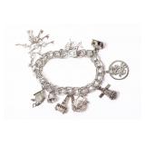 STERLING SILVER CHARM BRACELET