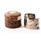 HAIDA STERLING WRISTBAND & WILF STEVENSON BOX