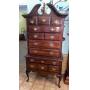 Queen Anne Bonnet Top Highboy Dresser