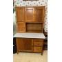 Antique Oak Hoosier Kitchen Cabinet All Parts In