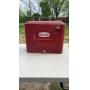 Antique Coca Cola fishtail cooler with bottle