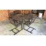 Metal Outdoor Patio Table with Four Chairs