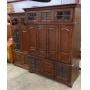 Large Solid Wood Lighted Entertainment Cabinet