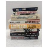Lot of Michael Crichton books. Some First Editions