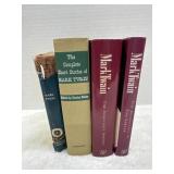 Lot of 4 Mark Twain hardback books.  Includes The