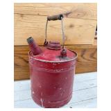Red Metal Gasoline Can, Vintage, Small Size