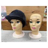 2 Mannequin Head Displays with Horseback Riding