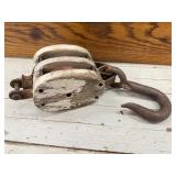 Large Vintage Pulley, Heavy