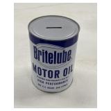 Vintage Britelube Motor Oil Can Coin Bank #2