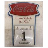 2003 Coca-Cola Wooden Calendar Sign