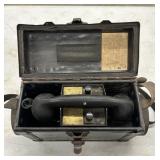Vintage Military Field Telephone in Portable Case