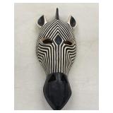 Tribal-Style Zebra Mask Hanging Wall Decor