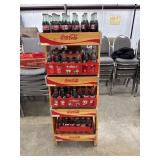 Collectible wooden Coca-Cola display rack with