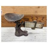 Antique Pelouze Cast Iron Scale