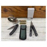 Barlow Multi-Tool, Brass Tire Pressure Gauges,